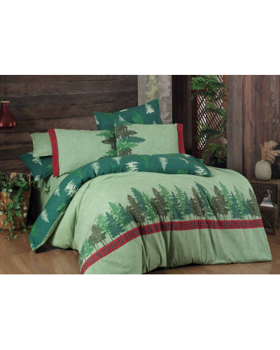Постельное белье Sarev Alba yesil фланель евро