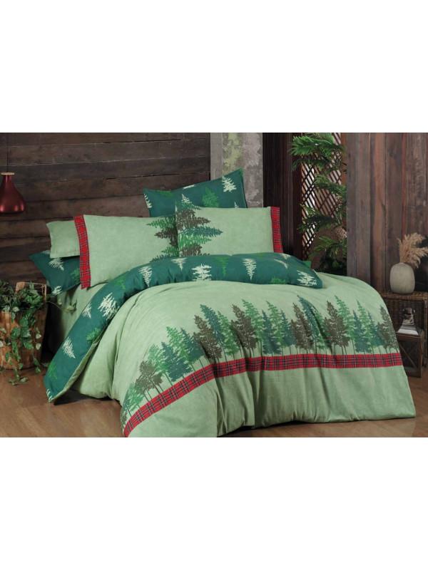 Постельное белье Sarev Alba yesil фланель евро