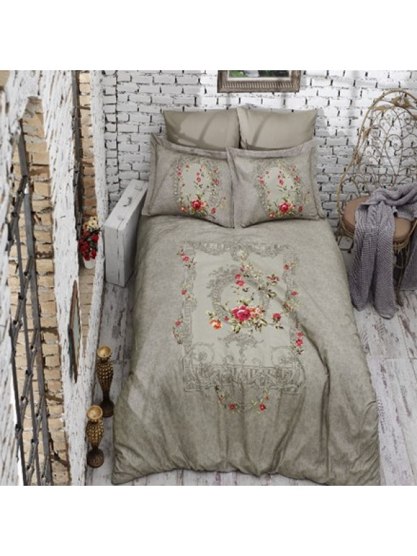 Постільна білизна Prima Casa Lilyanna brown сатин євро