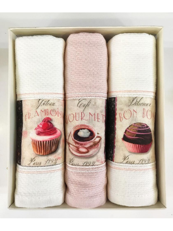 Кухонные салфетки Tivolyo Home Pots mutfak 3-40x60