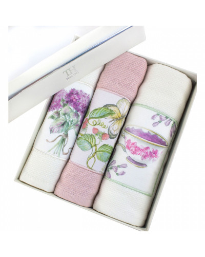 Кухонные салфетки Tivolyo Home Bergamo k.beyaz 3-40x60