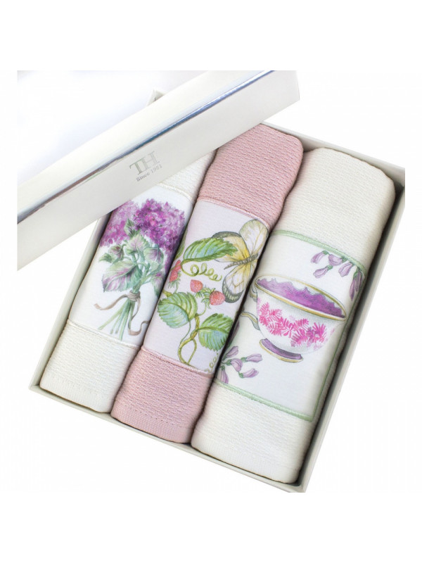 Кухонные салфетки Tivolyo Home Bergamo k.beyaz 3-40x60