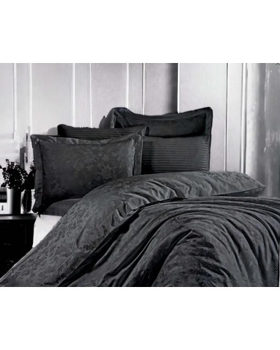 Постельное белье Maison D'or Ruby anthracite жаккард бамбук евро