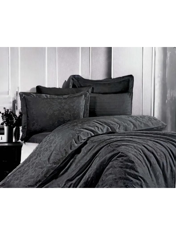 Постельное белье Maison D'or Ruby anthracite жаккард бамбук евро