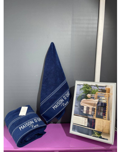 Набор полотенец Maison D'or navy/white 50x100; 85x150