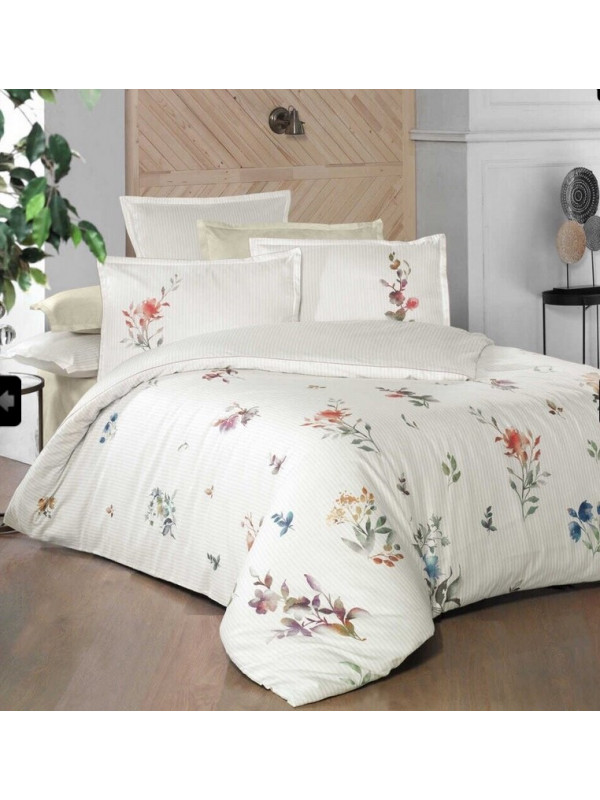 Постельное белье Sarev Lida krem сатин делюкс 300ТС семейное