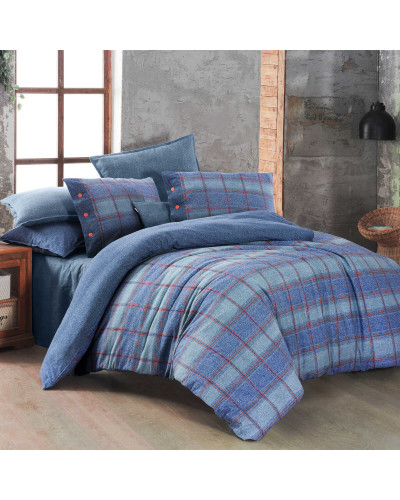 Постельное белье Sarev Arves mavi фланель евро