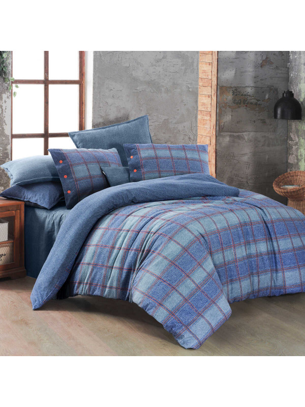 Постельное белье Sarev Arves mavi фланель евро