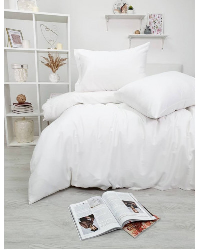 Постельное белье Tivolyo Home krem делюкс сатин евро