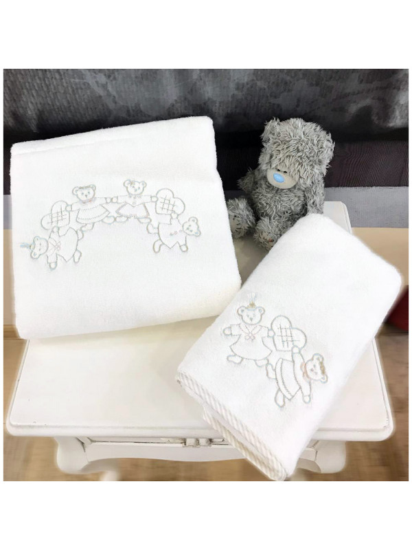 Набор детских полотенец Tivolyo Home Family mavi махра 2 предмета