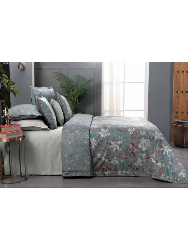 Постельное белье Sarev Portland gri делюкс сатин 300ТС семейное