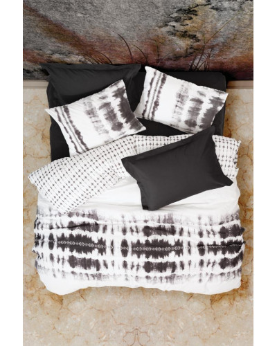 Постельное белье Cotton box Shower Siyah ранфорс евро