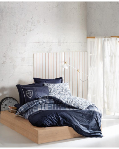 Постельное белье Cotton box Pablo Lacivert ранфорс евро