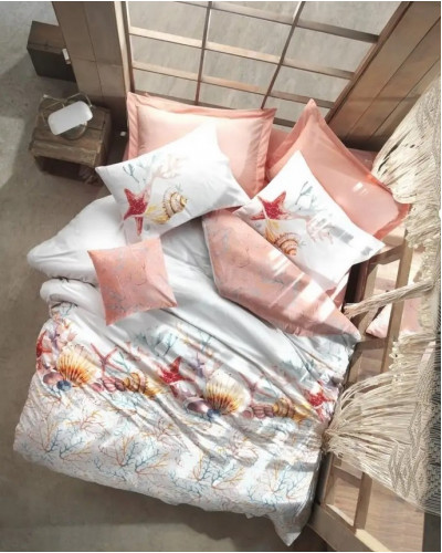 Постельное белье Cotton box Lara pembe ранфорс евро