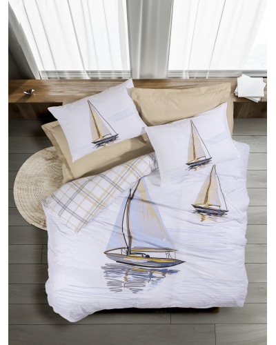 Постельное белье Cotton box Maritime Wind Bej ранфорс евро