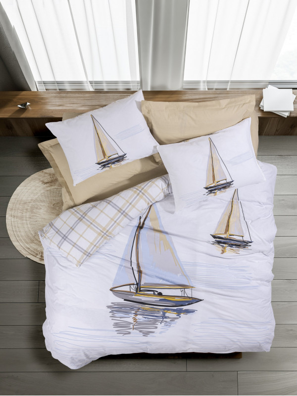 Постельное белье Cotton box Maritime Wind Bej ранфорс евро