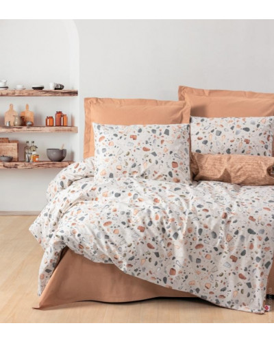 Постельное белье Cotton box Minimal Oniks Karamel ранфорс евро