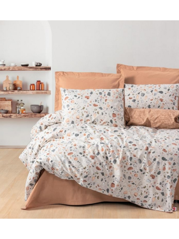 Постельное белье Cotton box Minimal Oniks Karamel ранфорс евро