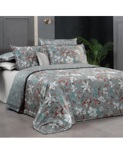 Постельное белье Sarev Portland gri делюкс сатин 300ТС евро