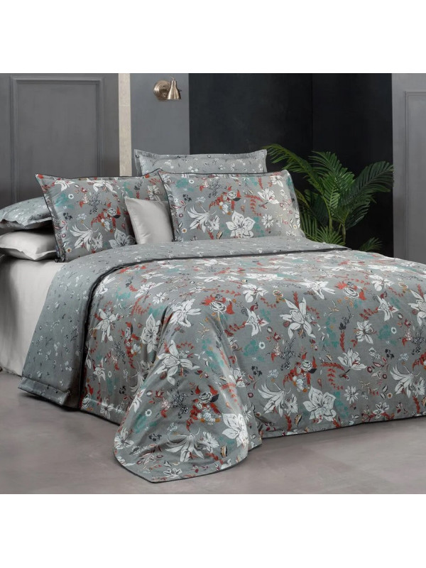 Постельное белье Sarev Portland gri делюкс сатин 300ТС евро