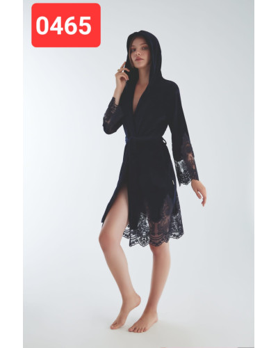 Жіночий халат nusa бавовна/бамбук модель 0465 lacivert, m