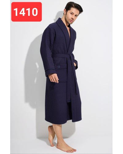 Халат мужской вафельный nusa хлопок/бамбук модель 1410 lacivert, xxl