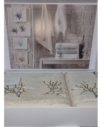 Набор полотенец Tivolyo Home Corallo bej 50x100; 75x150