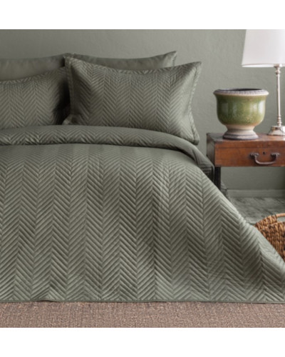 Покрывало Issimo Home Simply green сатин 240x260; наволочки 2-50x70