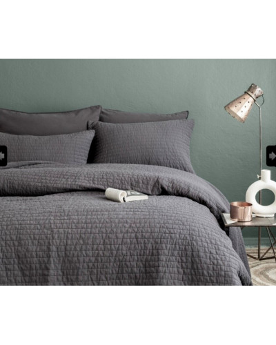 Покрывало Issimo Home Savanna antrasit поплин 240x260; наволочки 2-50x70