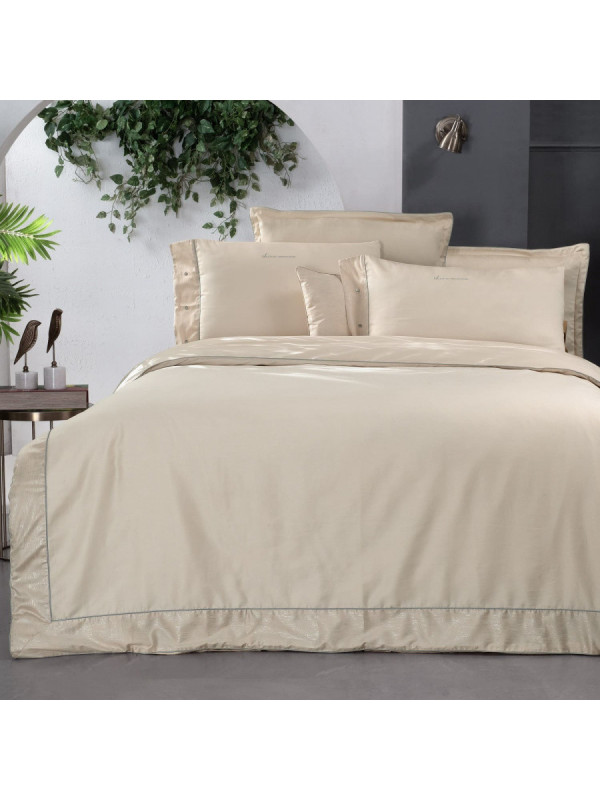 Постельное белье Sarev SPORT&CHIC VORONEJ V1/KREM сатин делюкс 300ТС евро