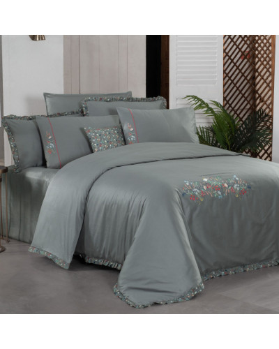 Постельное белье Sarev SPORT&CHIC NITRA V1/GRI сатин делюкс 300ТС евро