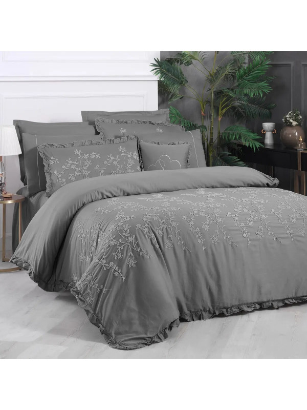 Постельное белье Sarev BUDA v3/Gri сатин делюкс 300ТС евро