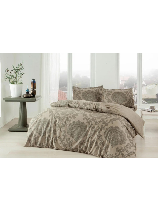 Постельное белье Tac Violet Khaki сатин евро