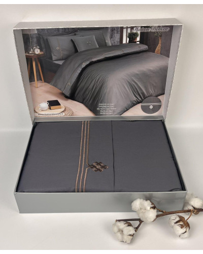 Постельное белье Maison D'or Deluxe grey делюкс сатин евро