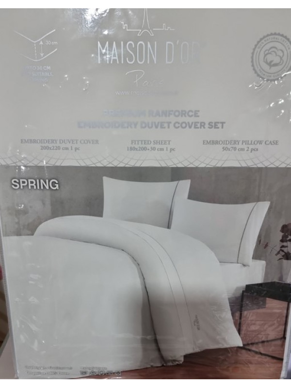 Постельное белье Maison D'or Spring white ранфорс евро