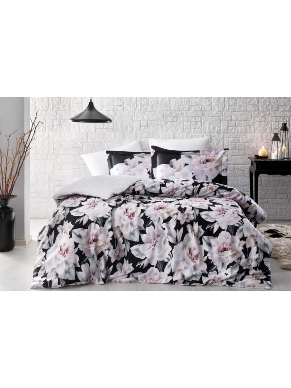 Постельное белье Tivolyo Home Fulmine siyah делюкс сатин евро