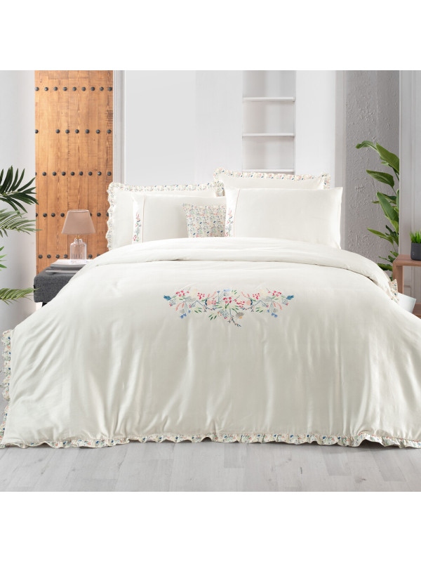 Постельное белье Sarev SPORT&CHIC NITRA V1/ekru сатин делюкс 300ТС евро