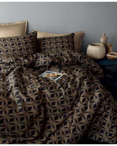 Постільна білизна Issimo Home Mondo gold сатин digital євро