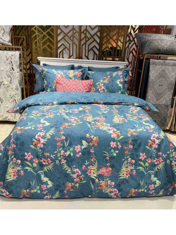 Постельное белье Sarev Leticia mavi делюкс сатин 300ТС евро