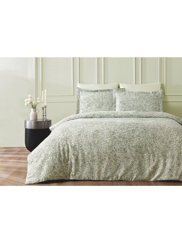 Постельное белье Tivolyo Home Mary yesil делюкс сатин евро