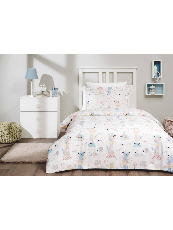 Подростковое постельное белье Tivolyo Home CIRCUS делюкс сатин полуторное