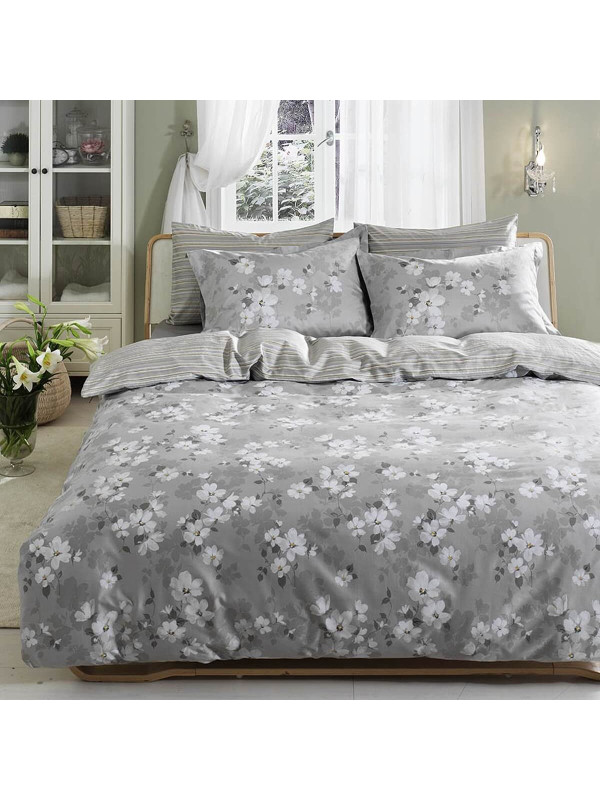 Постельное белье Tac Shadow gri сатин Deluxe евро