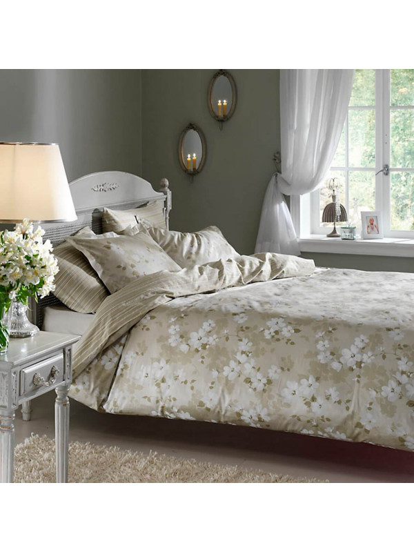 Постельное белье Tac Shadow yesil сатин Deluxe евро