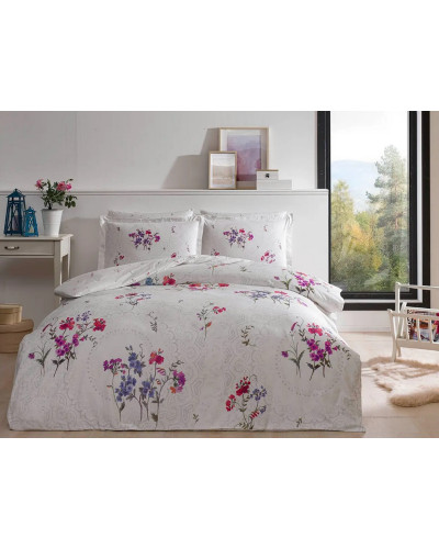 Постельное белье Tac Komae lila сатин Deluxe евро