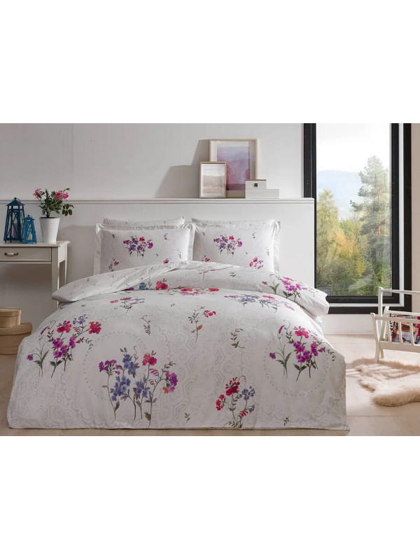 Постельное белье Tac Komae lila сатин Deluxe евро