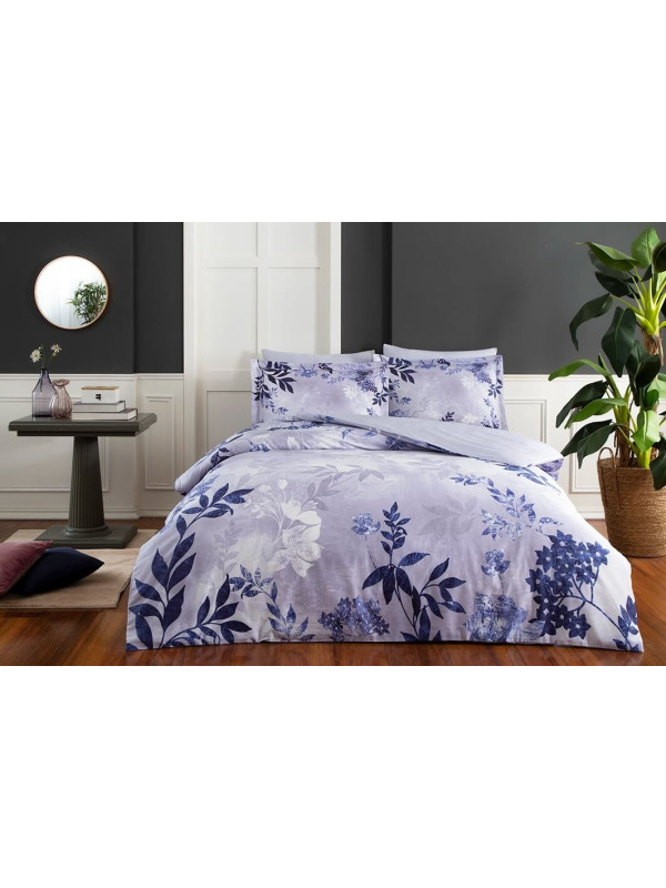 Постельное белье Tac Padova lacivert сатин Deluxe евро