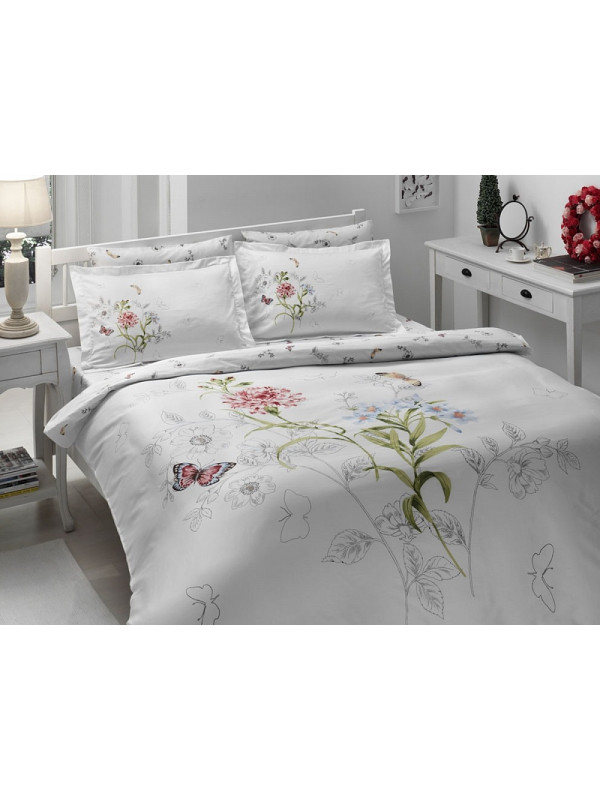 Постельное белье Tac Nicole pembe сатин Deluxe евро