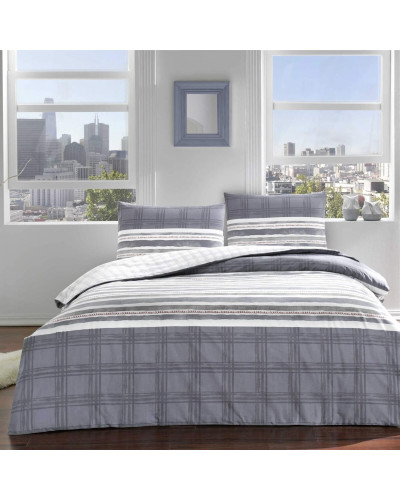 Постельное белье Tac Sidra lacivert ранфорс евро