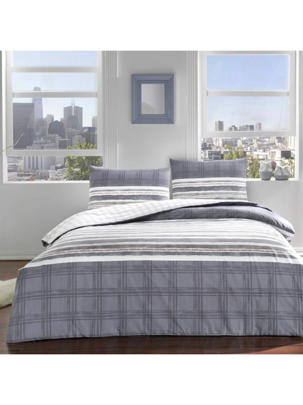 Постельное белье Tac Sidra lacivert ранфорс евро