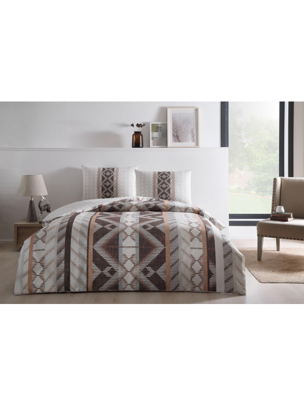 Постельное белье Tac Ferlin kahve ранфорс евро